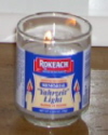 yahrzeit candle in glass jar